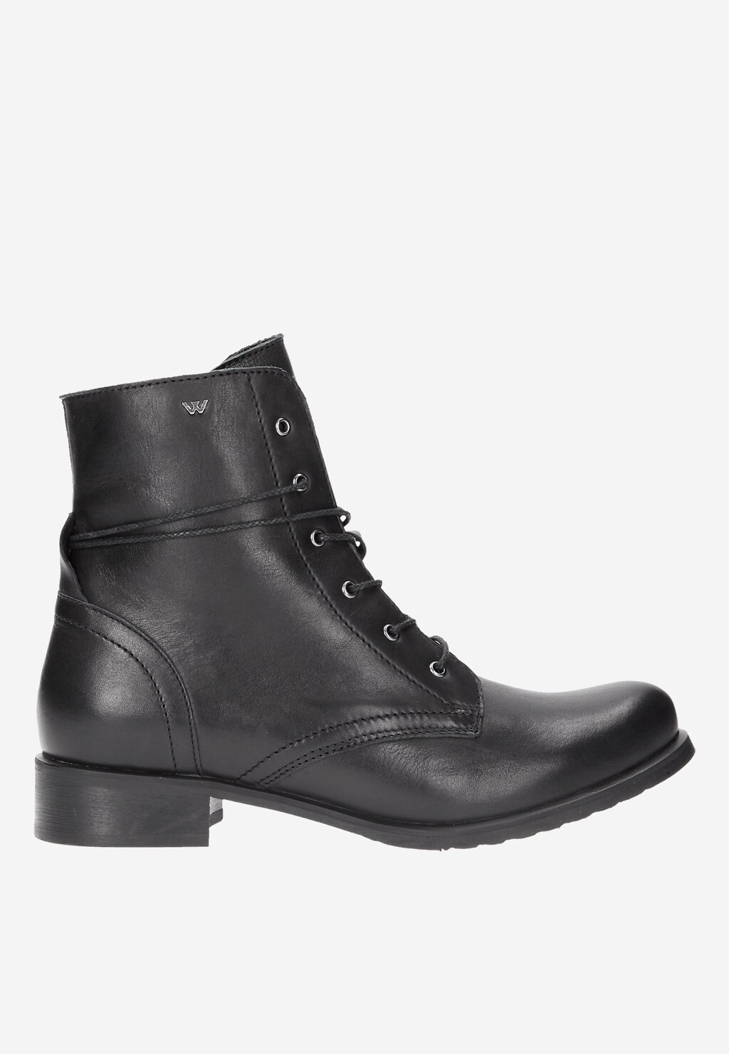 Czarne damskie trzewiki 6665-51 Widok 1