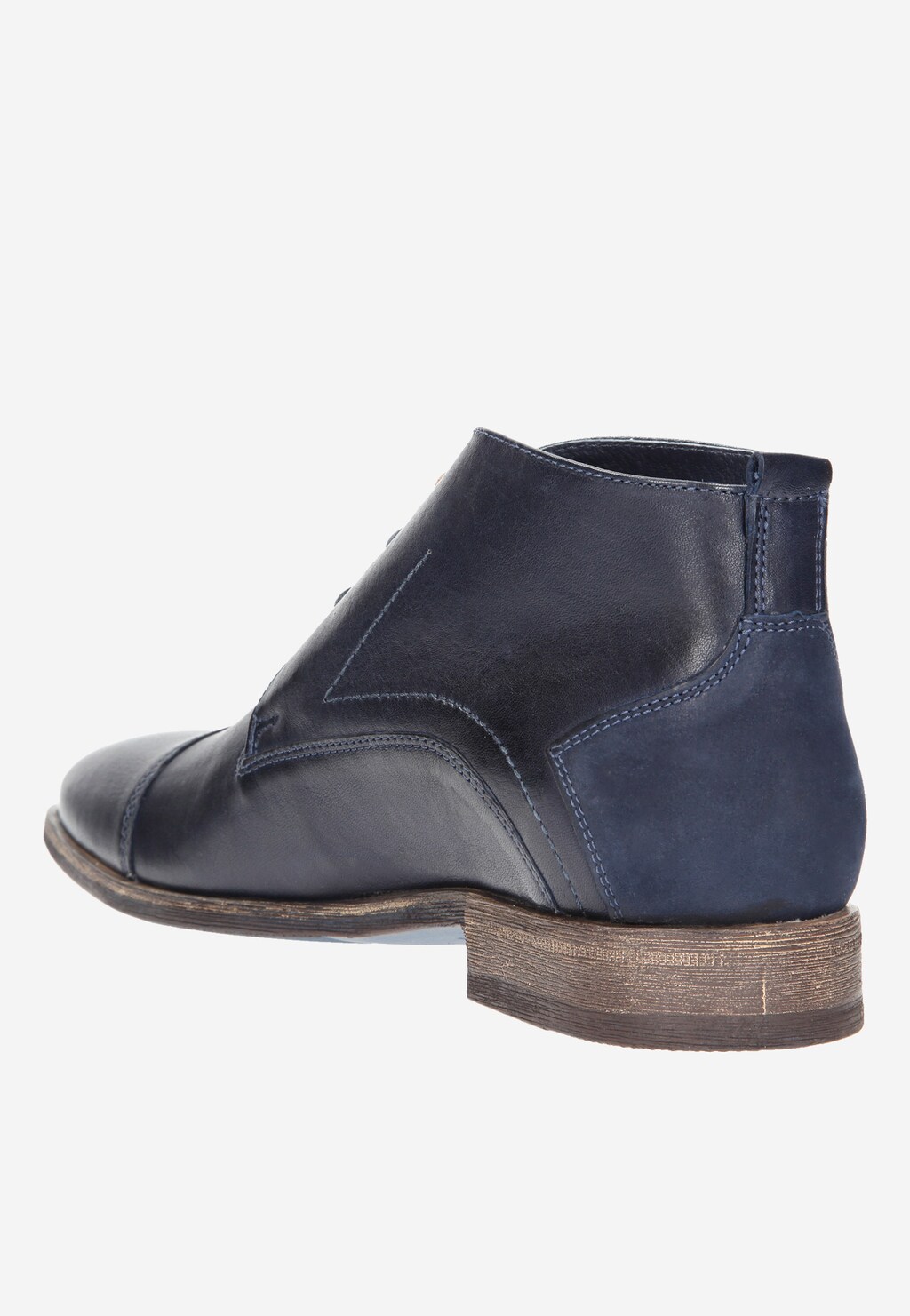 Granatowe męskie trzewiki 6206-56 Widok 3