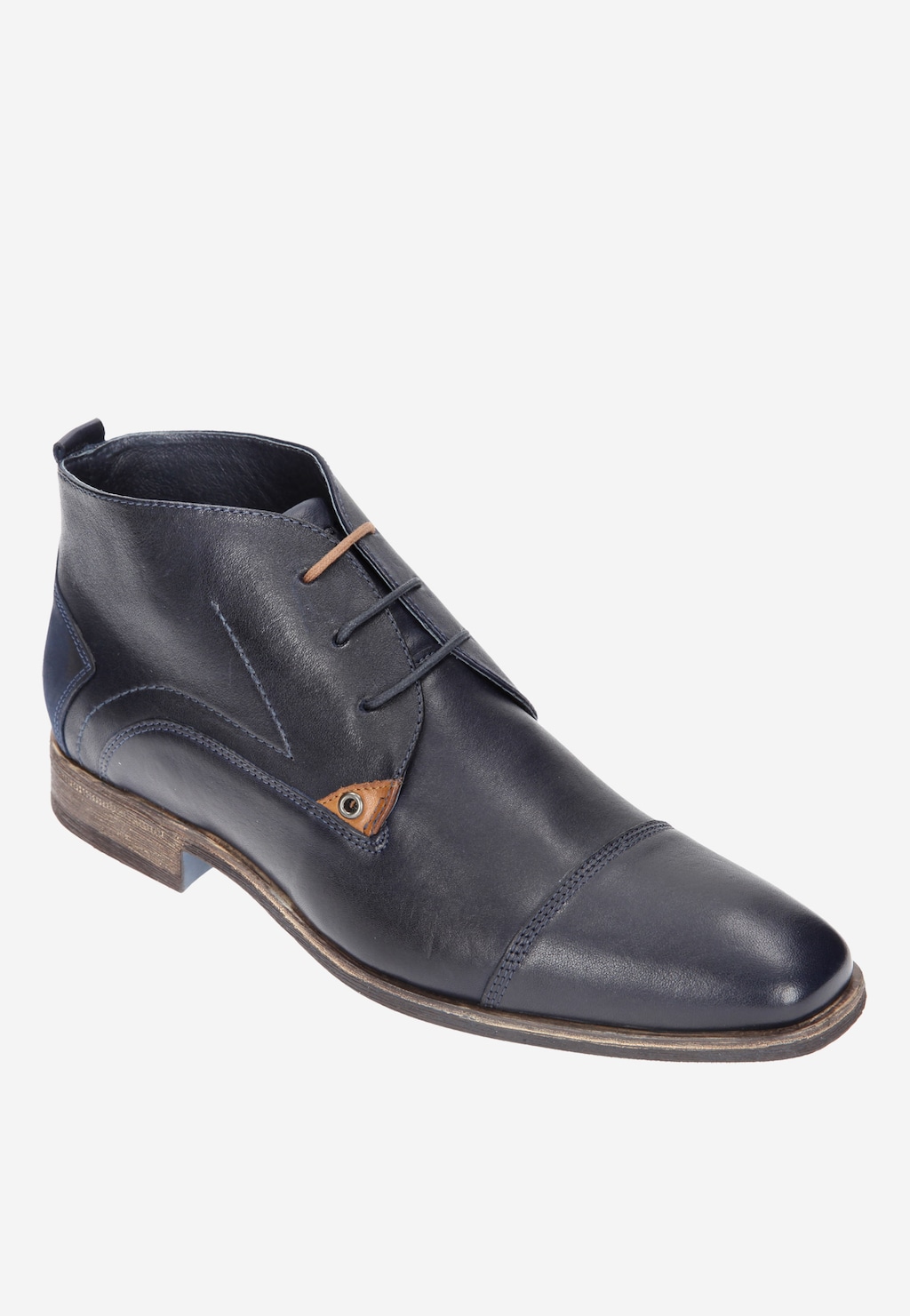 Granatowe męskie trzewiki 6206-56 Widok 2