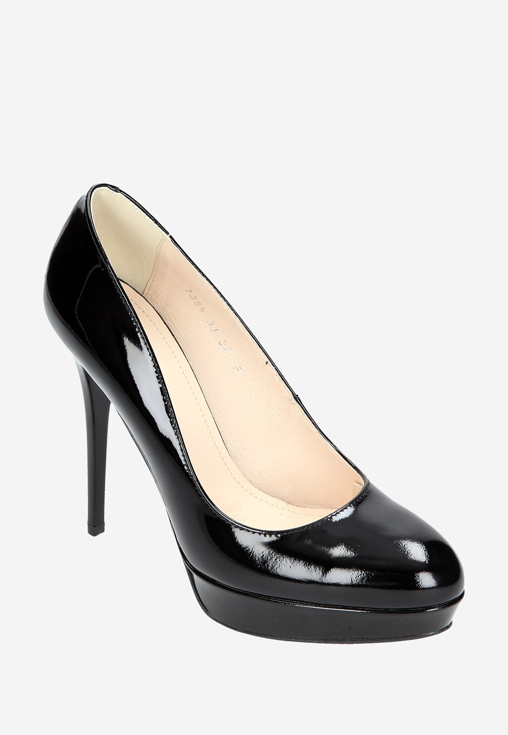 Czarne damskie czółenka 7354-31 Widok 2