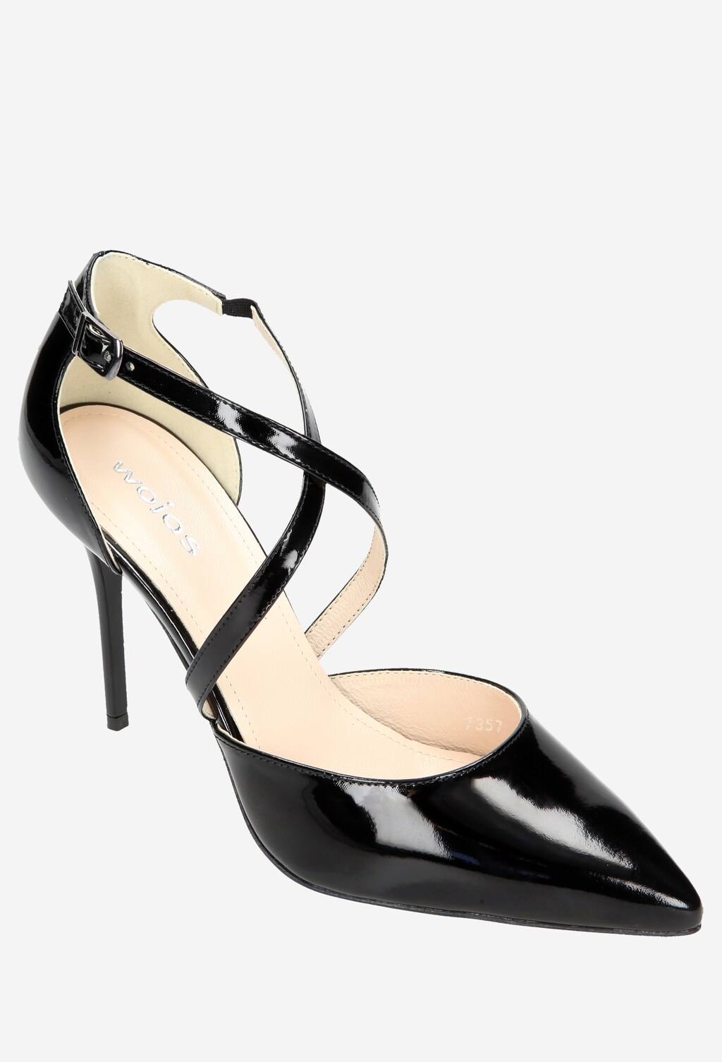 Czarne damskie czółenka 7357-31 Widok 2