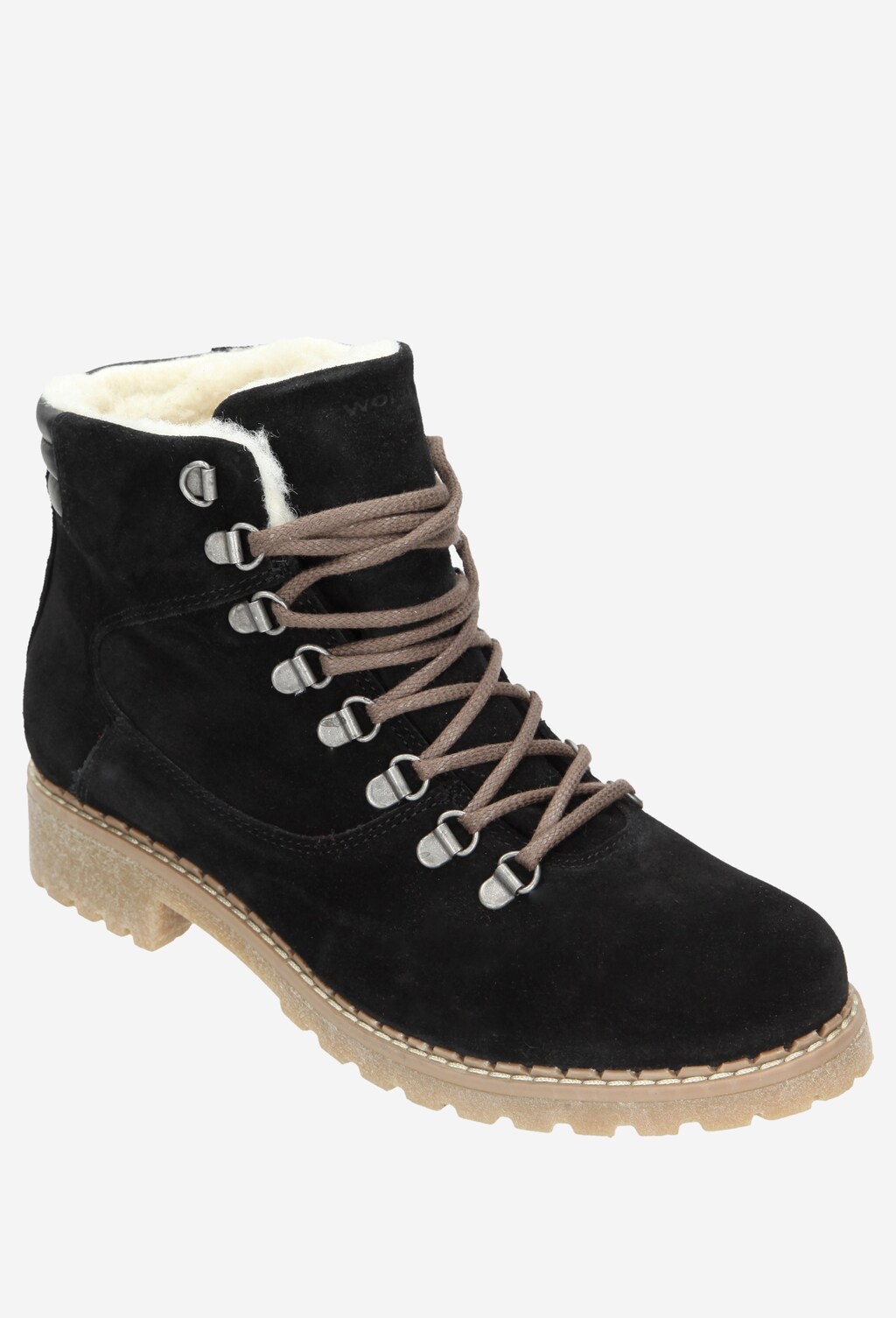 Czarne damskie trzewiki 5663-61 Widok 2