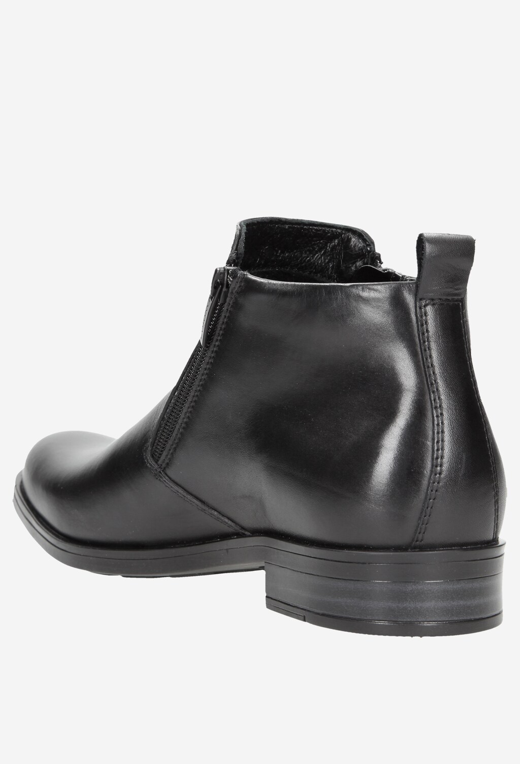 Czarne wygodne botki męskie z zamkami 6154-51 Widok 3