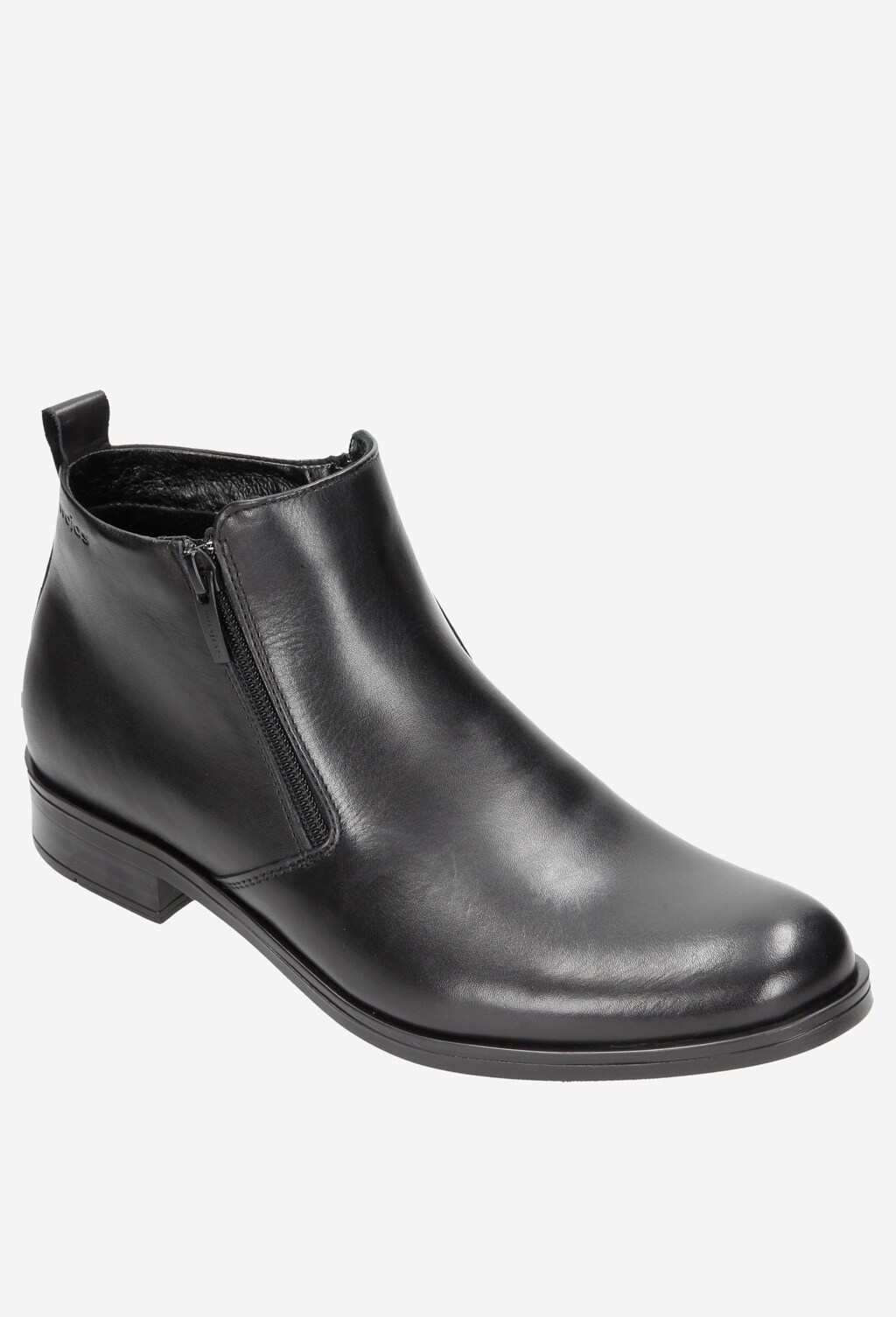 Czarne wygodne botki męskie z zamkami 6154-51 Widok 2