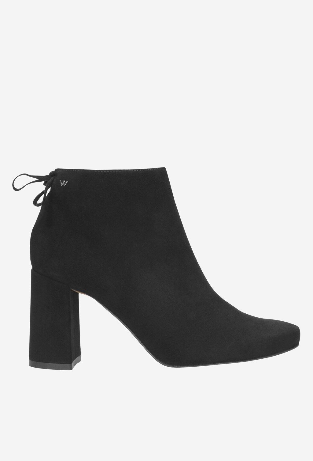 Černé boty na podpatku block heels 7570-61 Widok 1