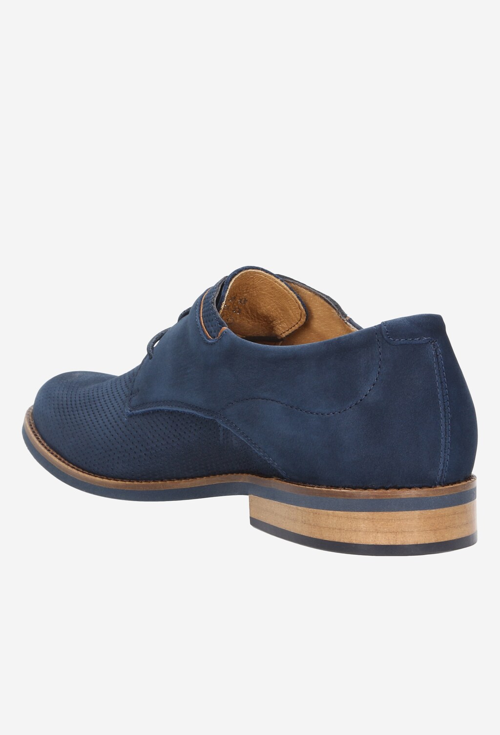 Wygodne granatowe półbuty męskie ze sznurowaniem 7025-26 Widok 4