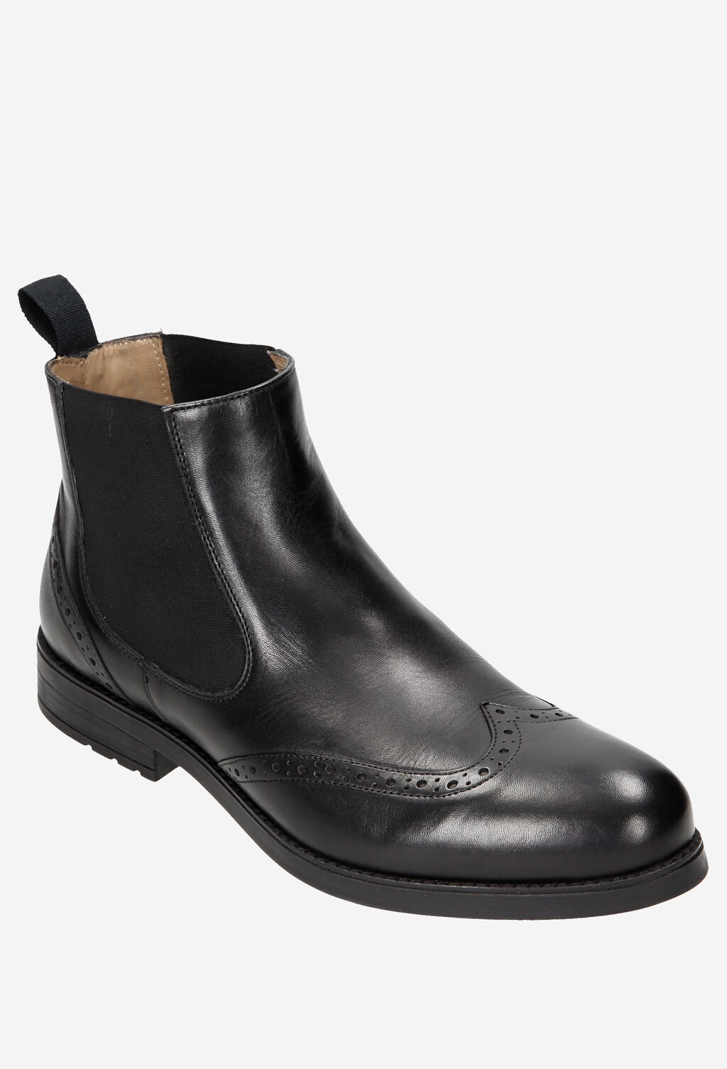 Czarne wsuwane botki męskie z wszytymi gumami 6152-51 Widok 2