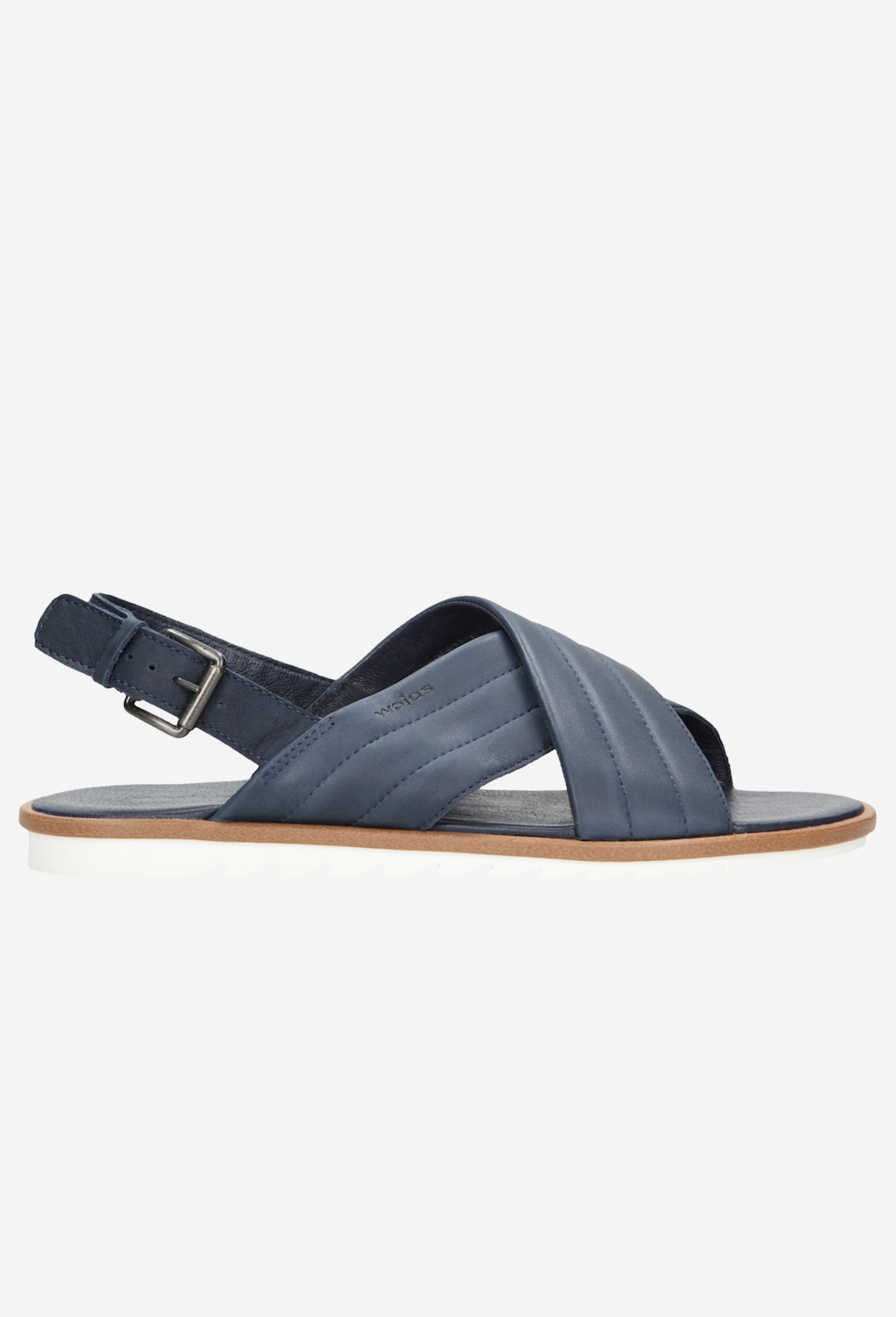 Granatowe sandały męskie na białej podeszwie 7303-56 Widok 1