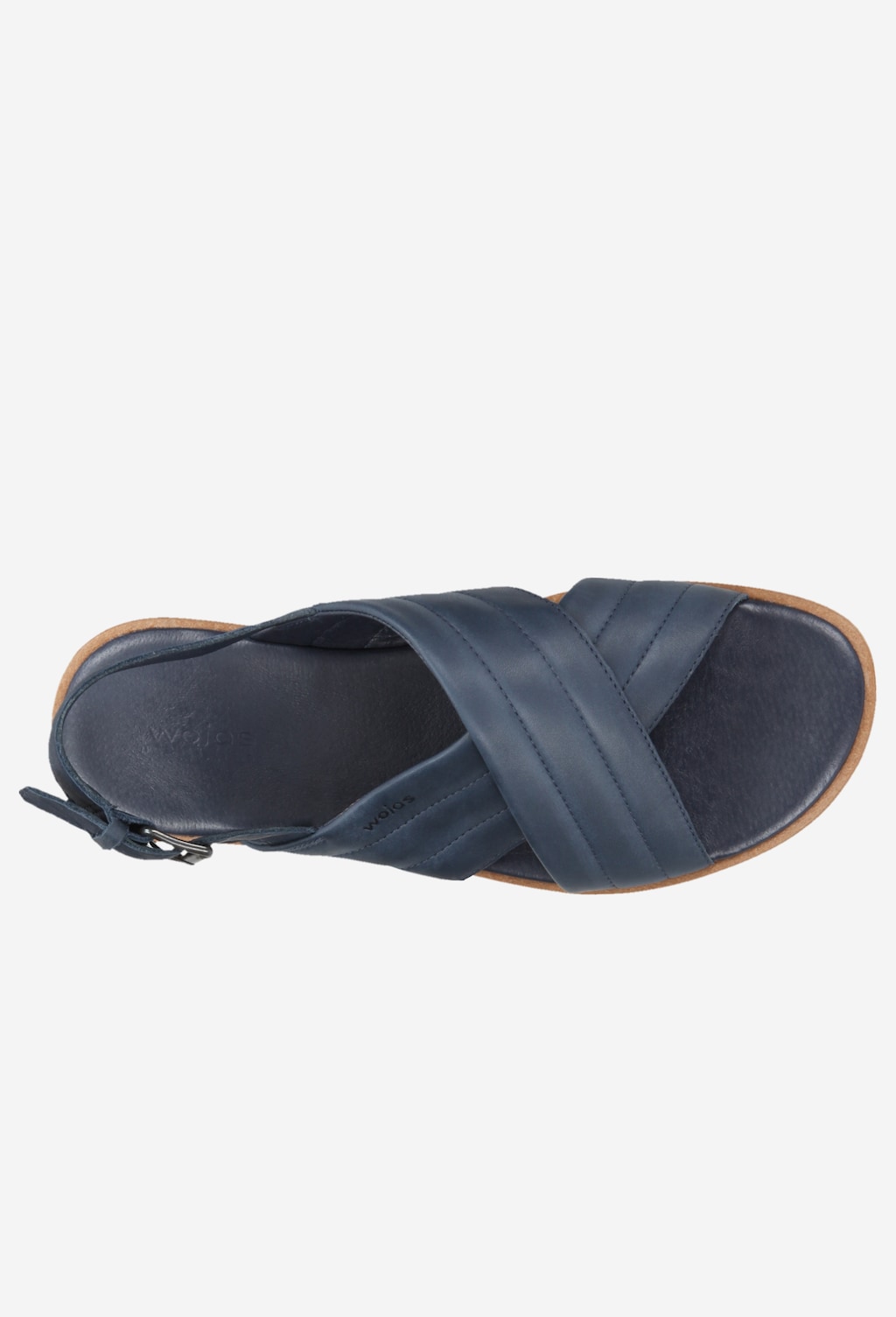 Granatowe sandały męskie na białej podeszwie 7303-56 Widok 4