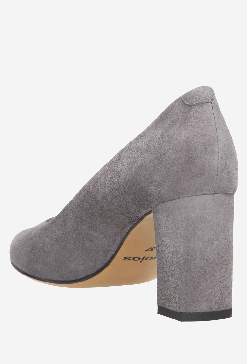 Šedé dámské lodičky na podpatku 7382-60 Widok 3