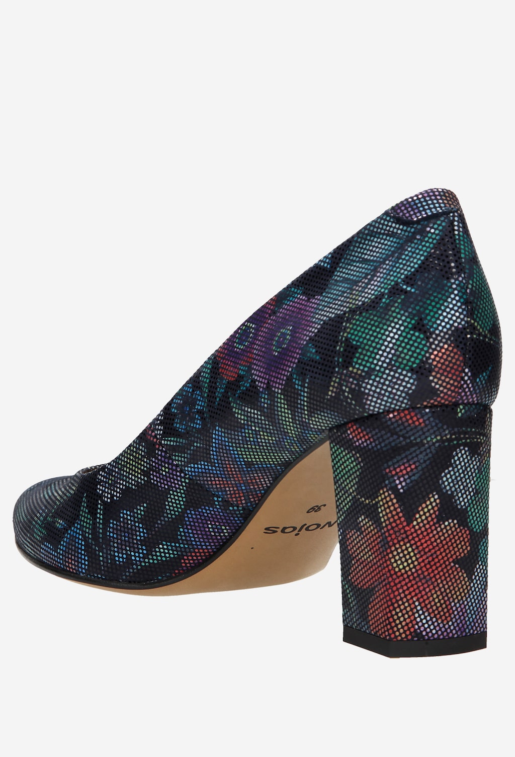 Barevné lodičky na podpatku 7382-55 Widok 3