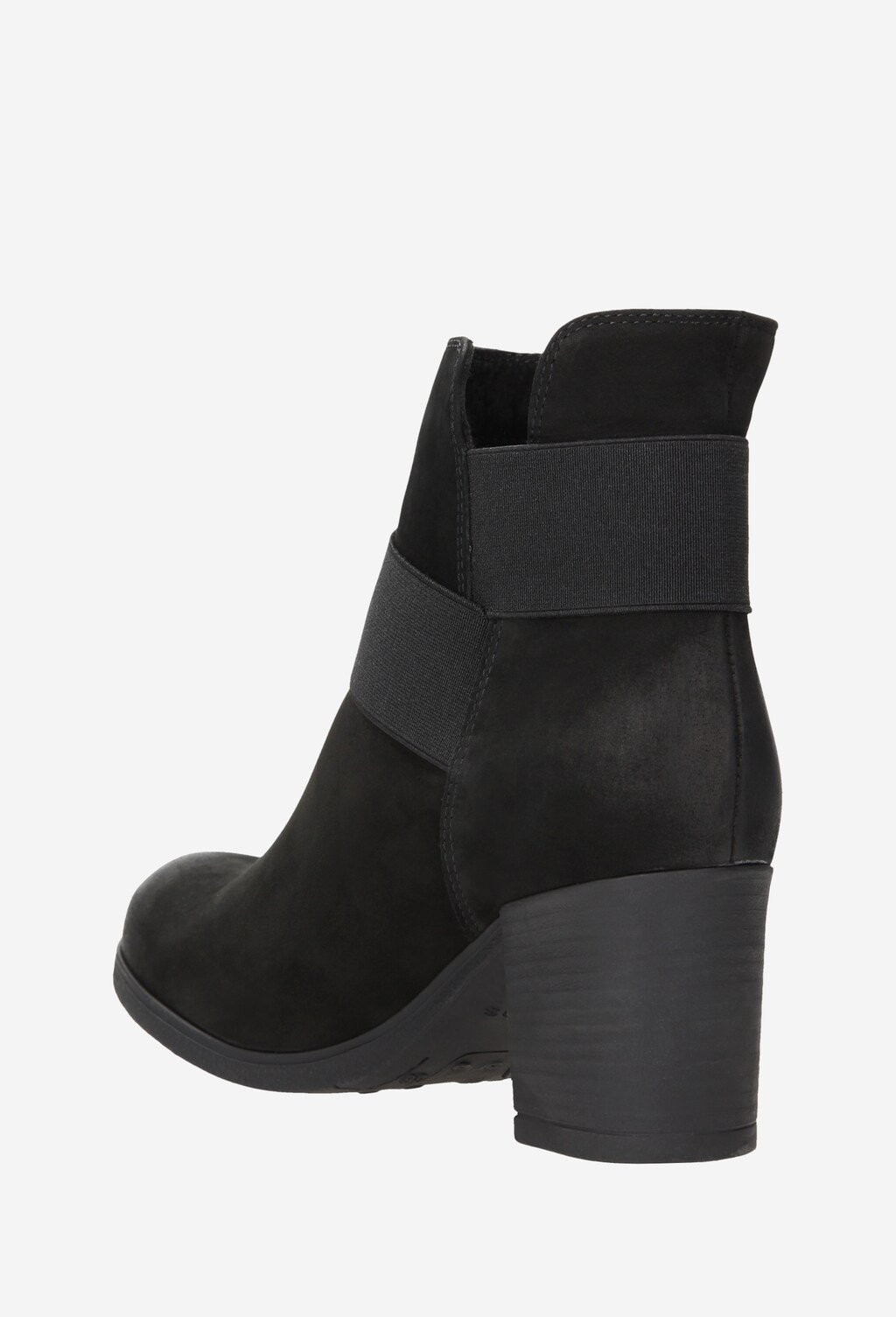 Czarne wsuwane botki damskie na słupku 7589-21 Widok 4