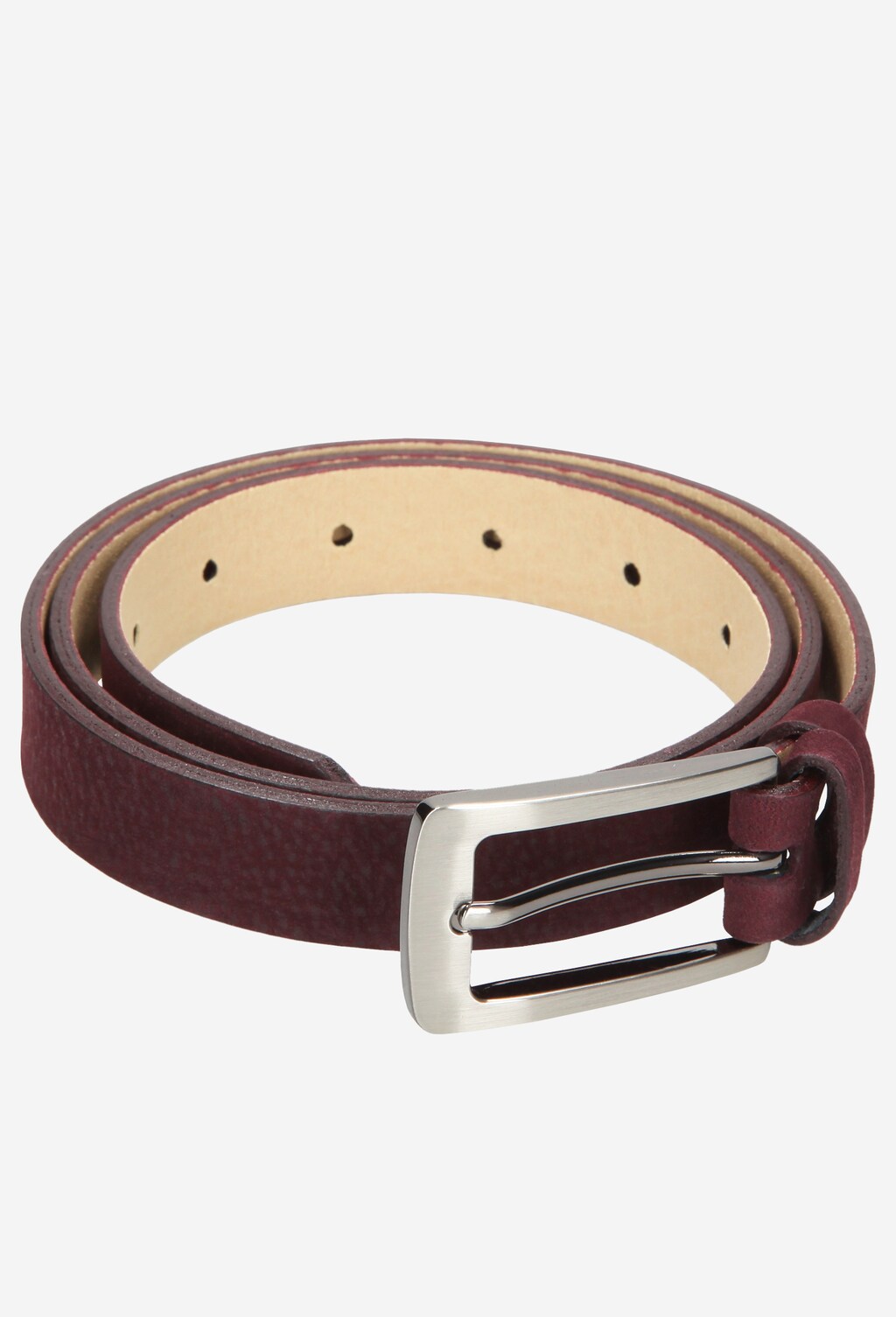 Bordowy skórzany pasek damski 7968-25 Widok 5