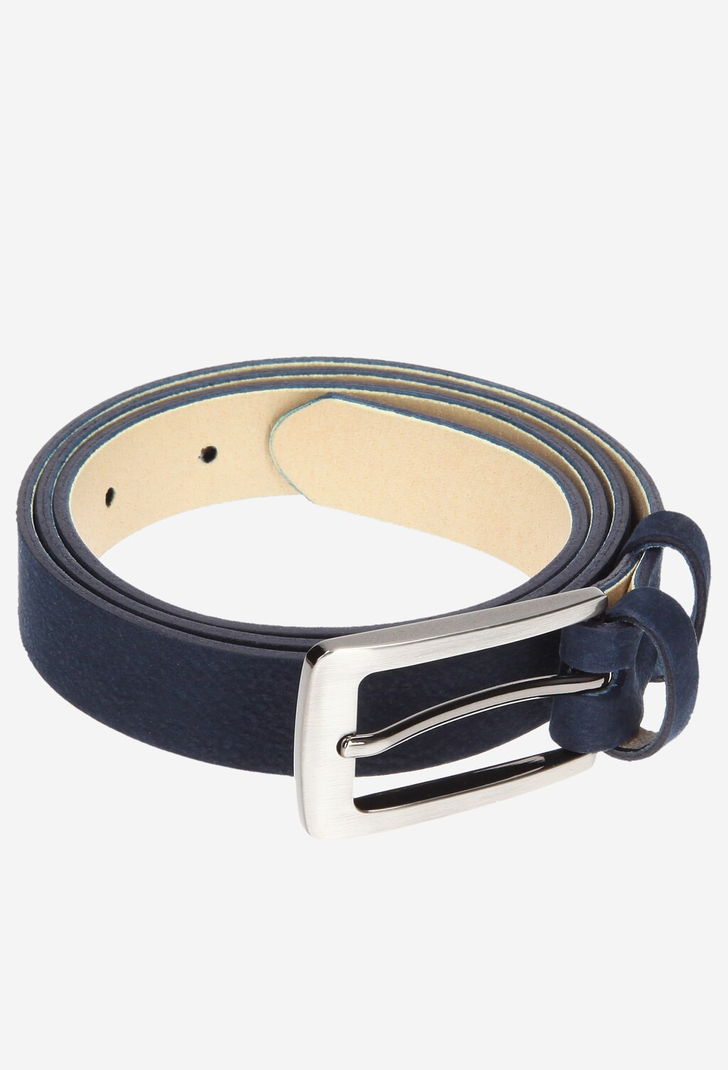 Granatowy skórzany pasek damski 7968-26 Widok 5