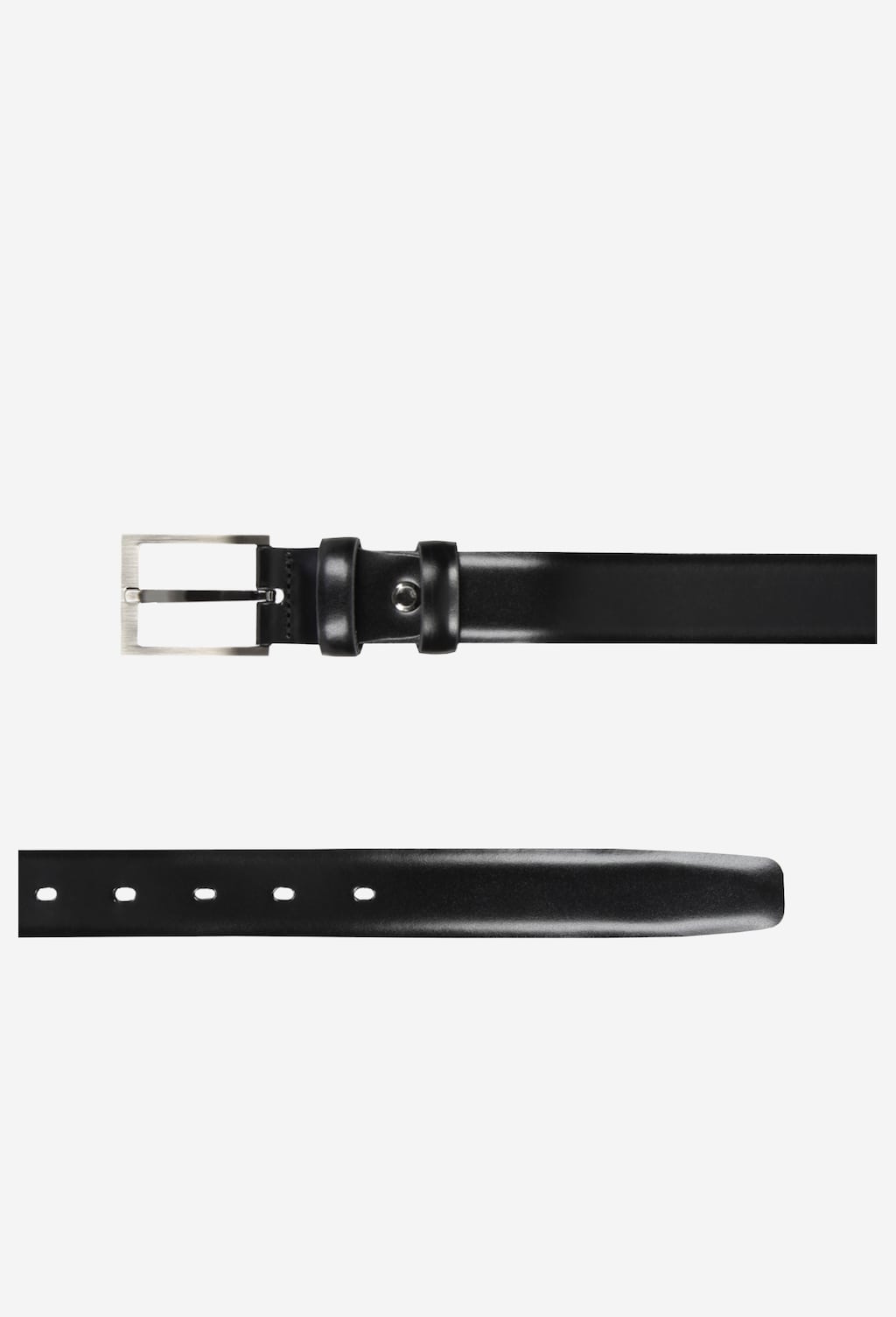 Skórzany czarny pasek męski 7977-51 Widok 4