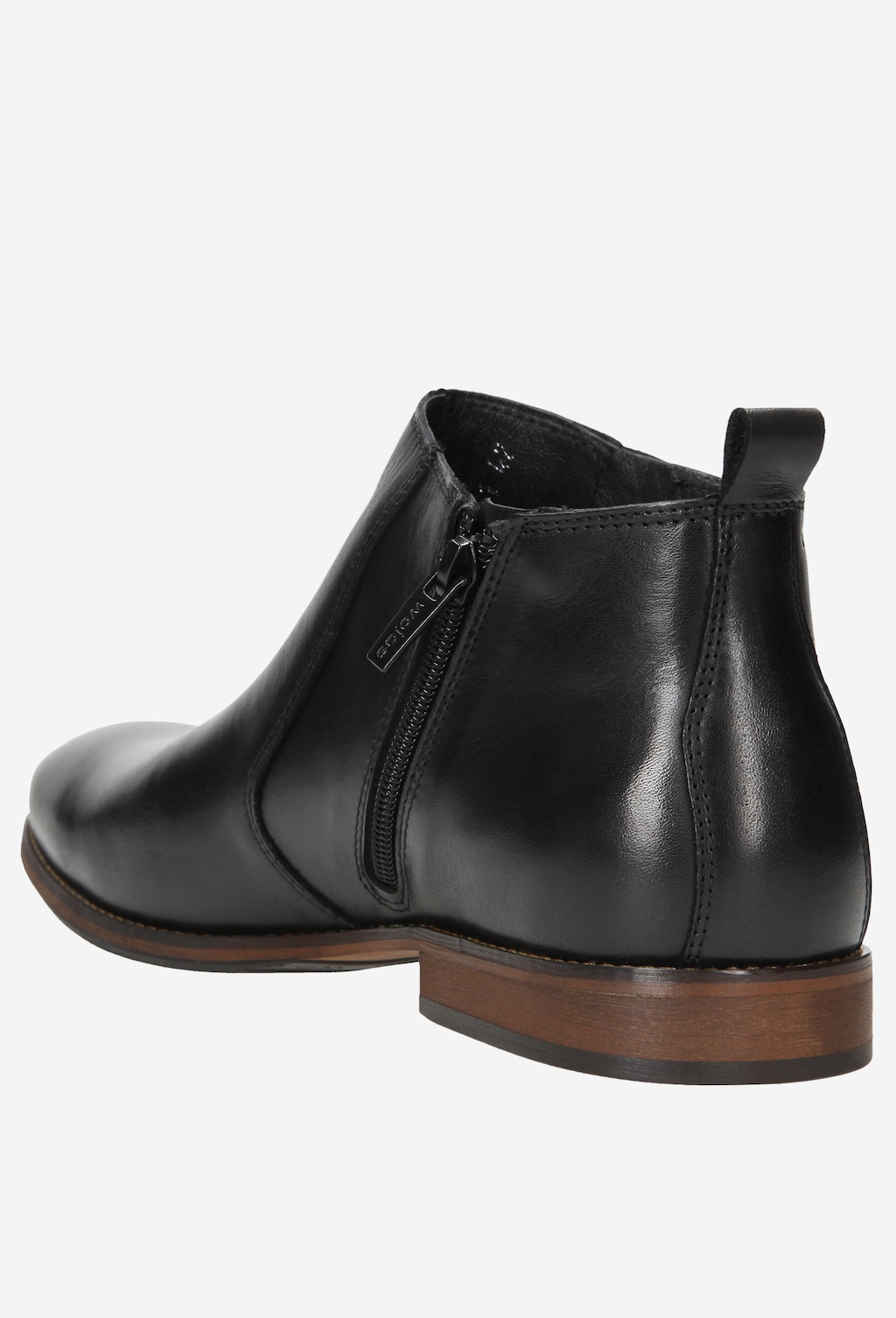 Eleganckie czarne botki męskie z ozdobną klamerką 7151-51 Widok 3