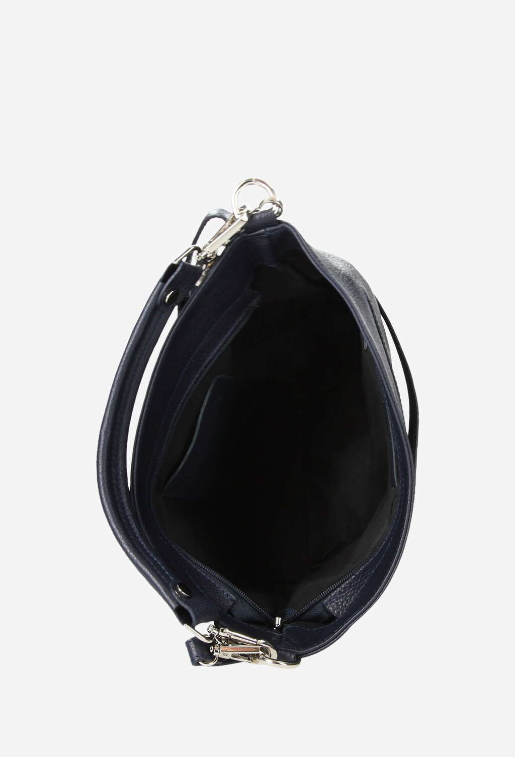 Granatowa pojemna torebka damska z frędzlami 7901-56 Widok 5