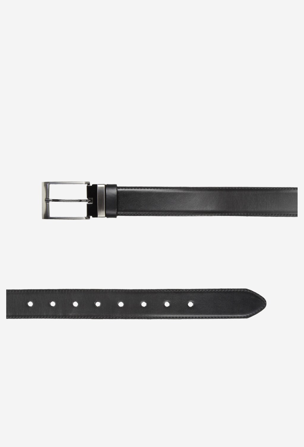 Skórzany czarny pasek męski 7980-51 Widok 4