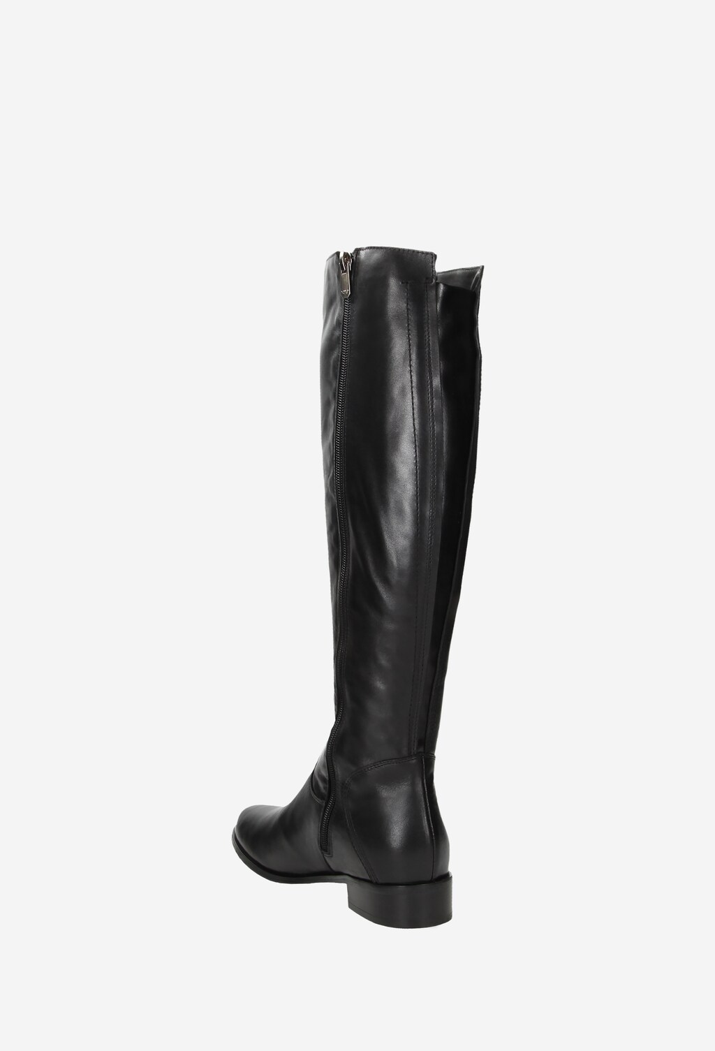 Czarne klasyczne kozaki damskie na płaskiej podeszwie 7721-51 Widok 4