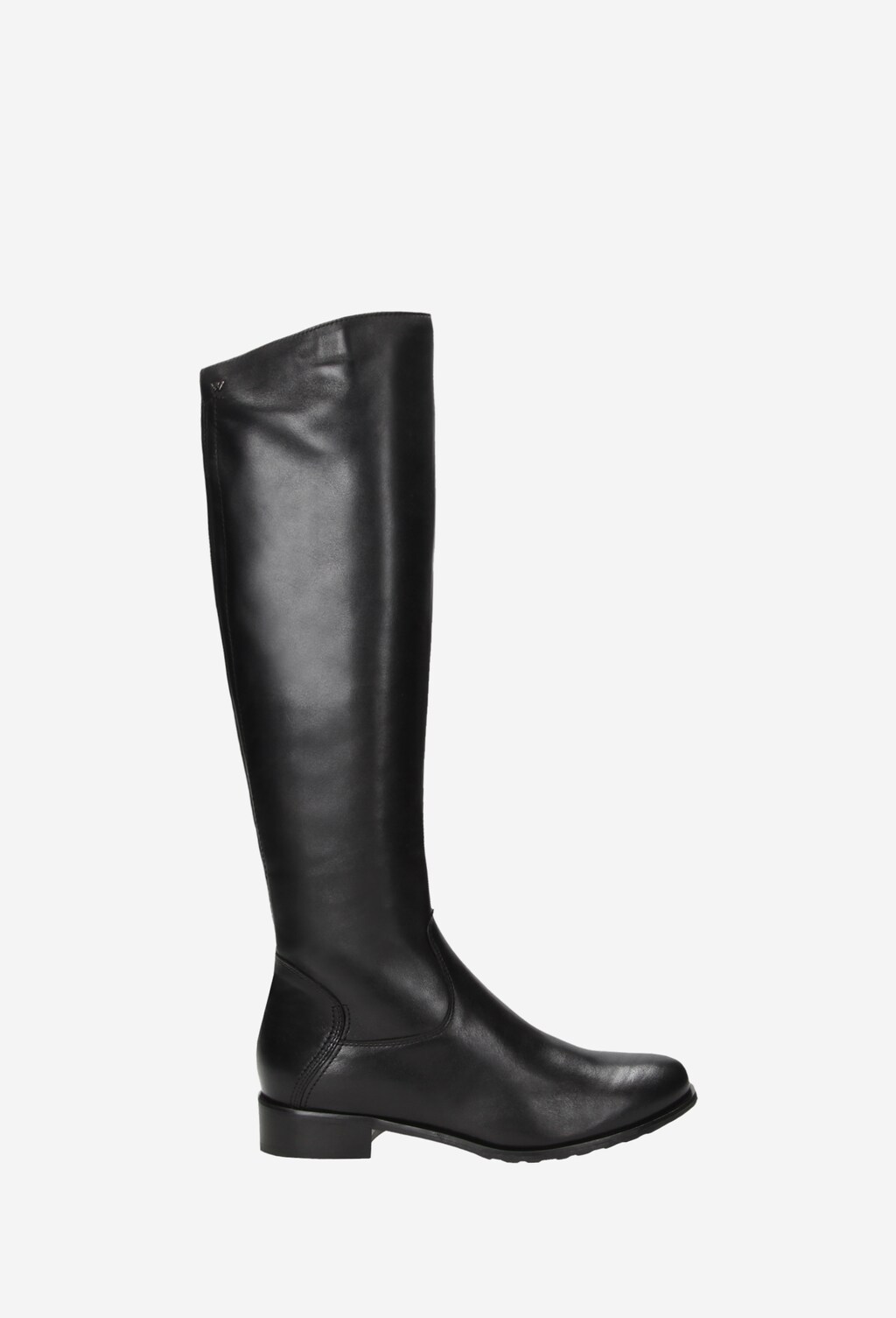 Czarne klasyczne kozaki damskie na płaskiej podeszwie 7721-51 Widok 2