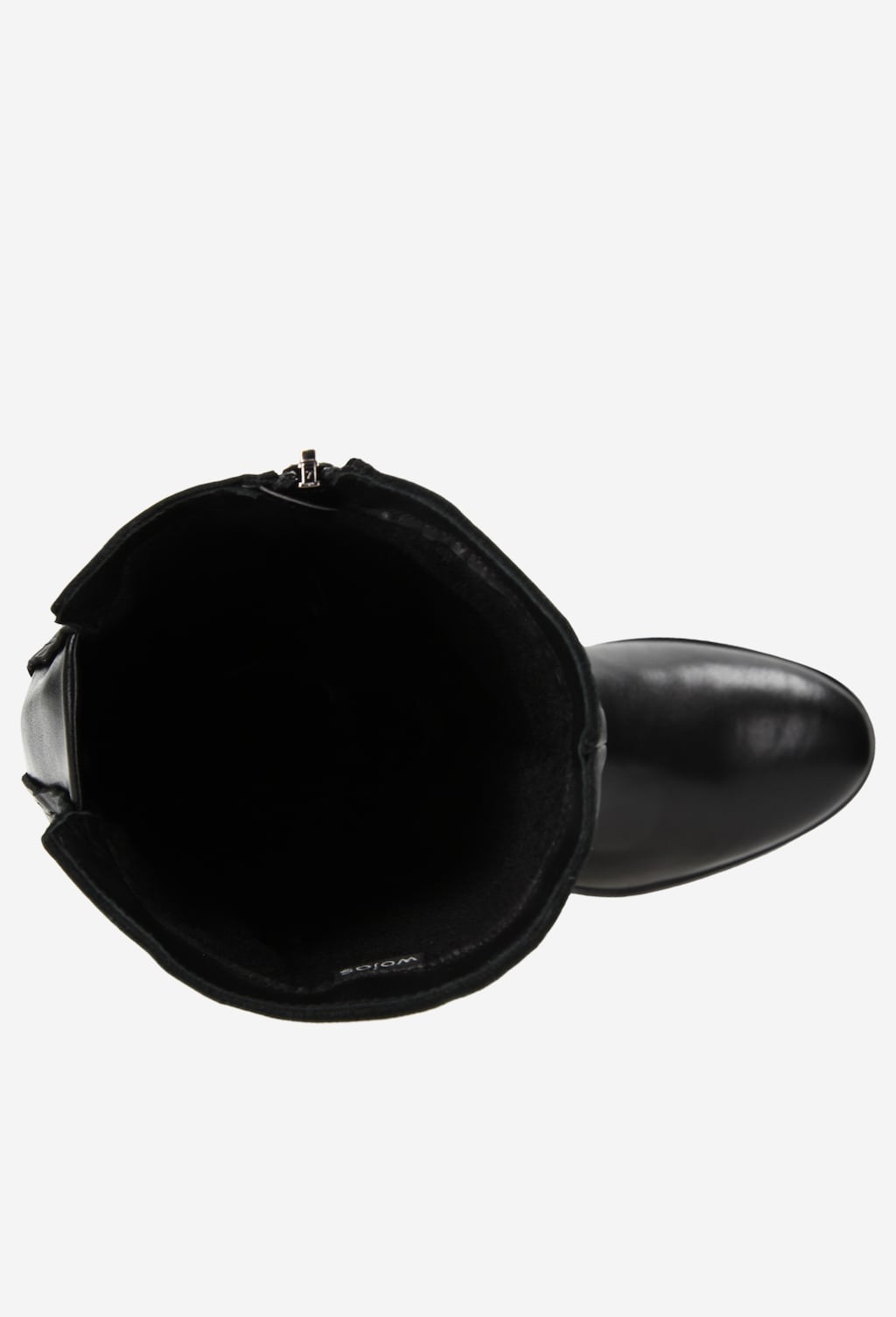 Czarne klasyczne kozaki damskie na płaskiej podeszwie 7721-51 Widok 5
