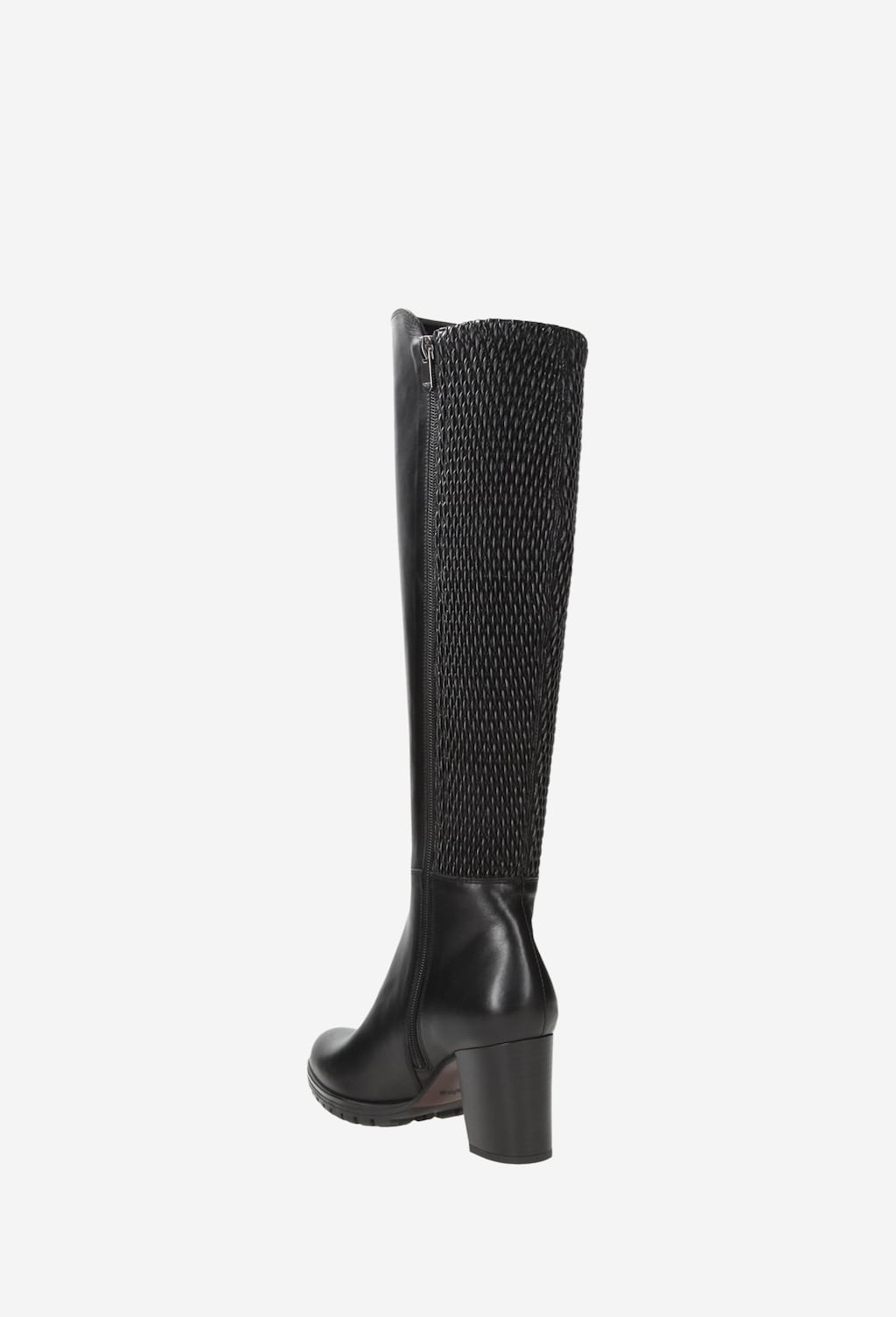 Czarne kozaki damskie skóra stretch 7730-51 Widok 3