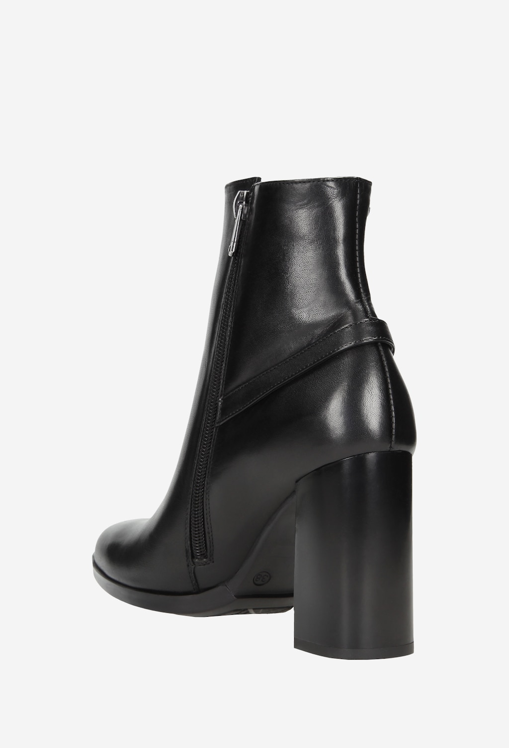 Czarne botki damskie na słupku 7585-51 Widok 3