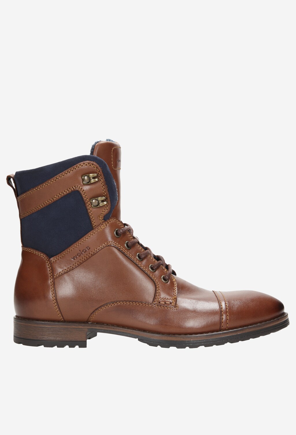Brązowo-granatowe trzewiki męskie 7221-52 Widok 1