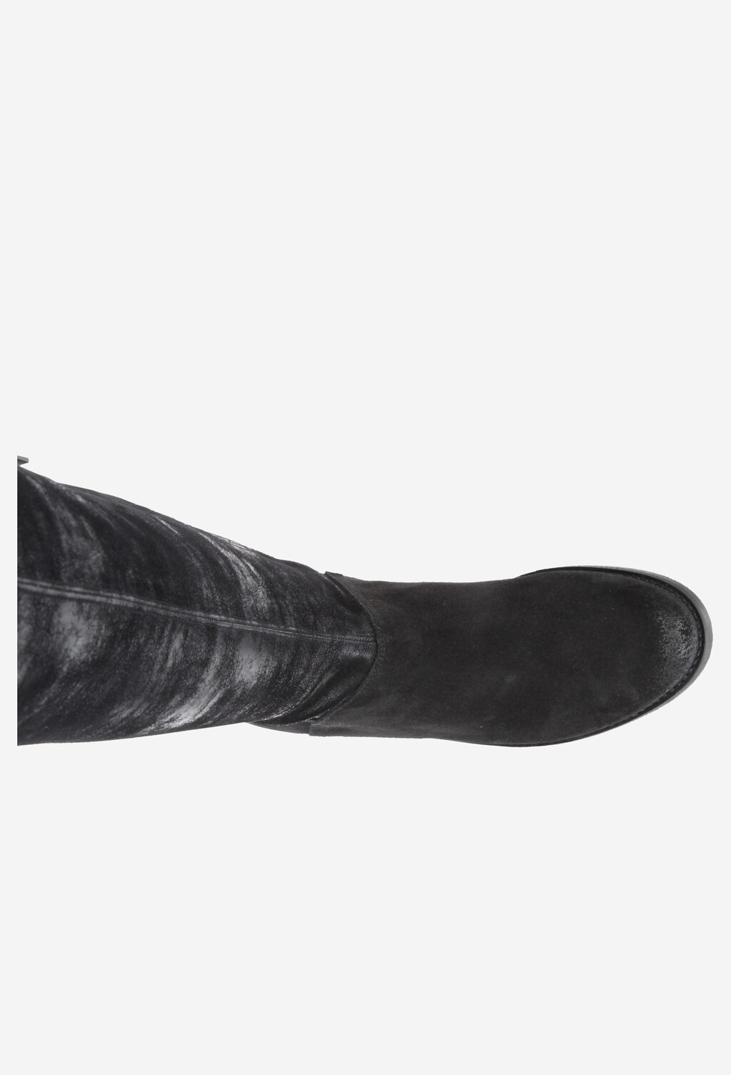 Czarne wysokie kozaki damskie ze skóry naturalnej i stretchu 6707-61 Widok 5