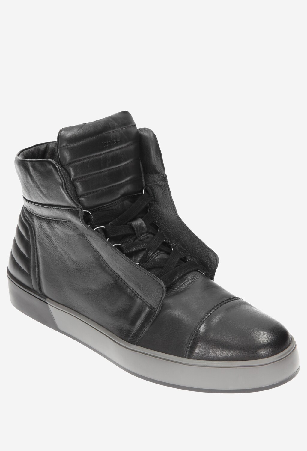 Czarne sznurowane trzewiki męskie 7224-51 Widok 2