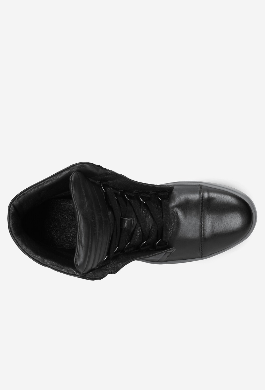 Czarne sznurowane trzewiki męskie 7224-51 Widok 4