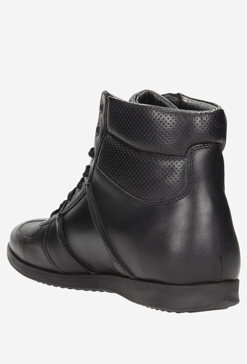 Czarne wygodne półbuty męskie sznurowane 7229-51 Widok 3