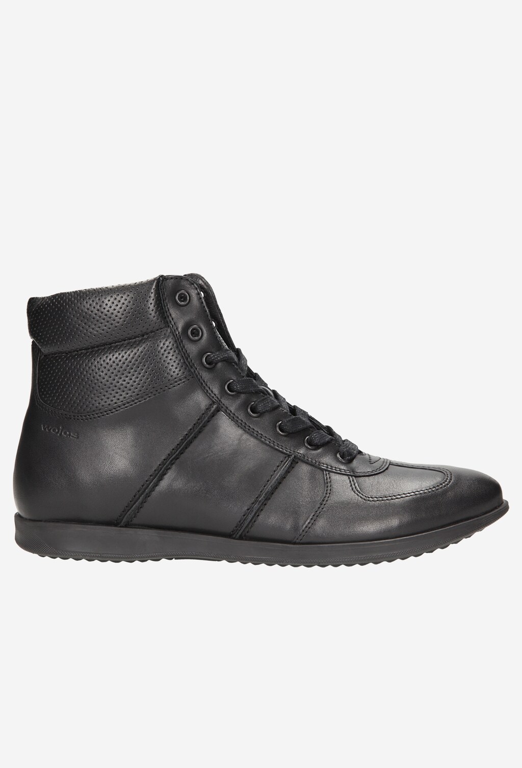 Czarne wygodne półbuty męskie sznurowane 7229-51 Widok 1