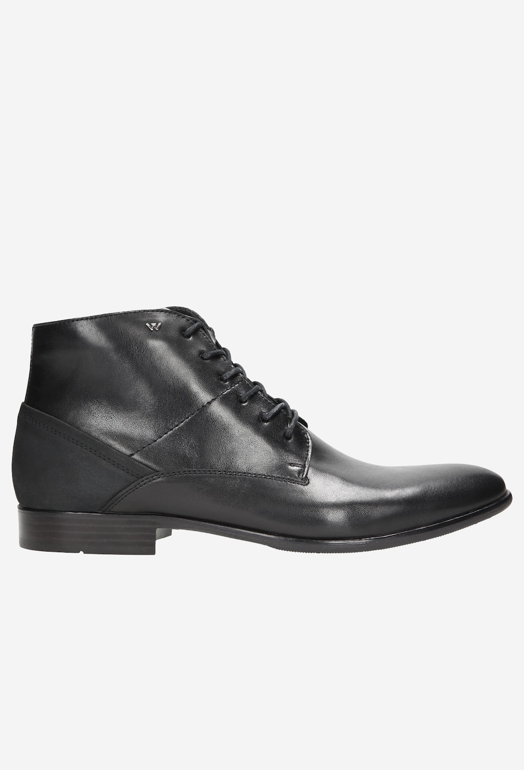 Klasyczne czarne trzewiki męskie ze skóry licowej 7215-51 Widok 2