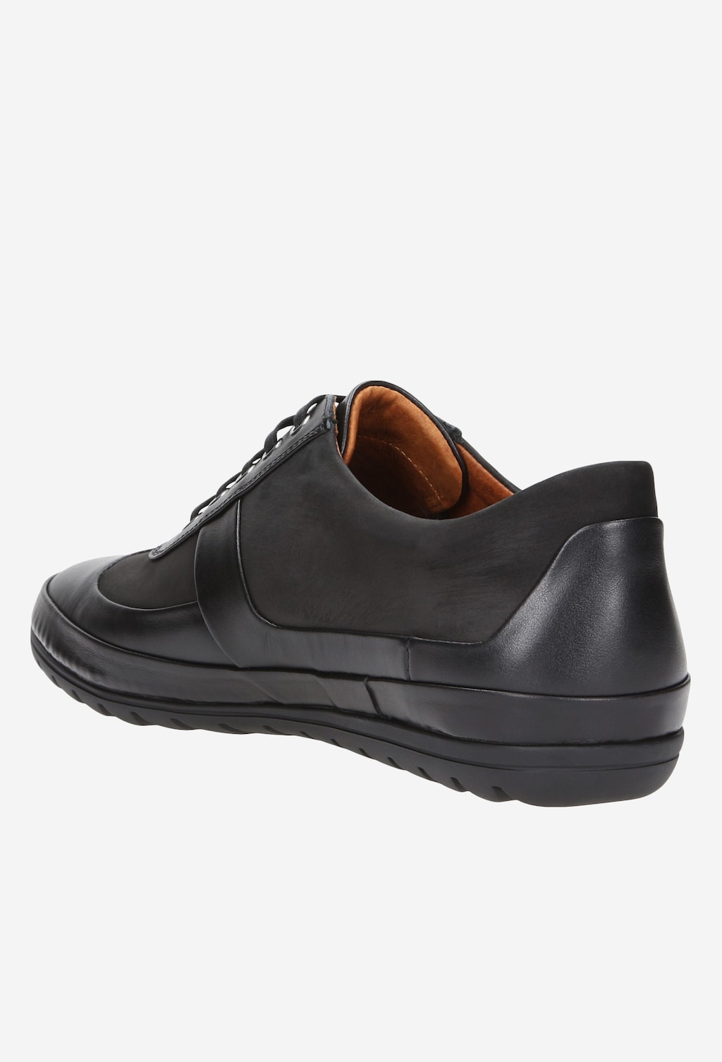 Czarne półbuty męskie na podeszwie overflex 8028-71 Widok 4