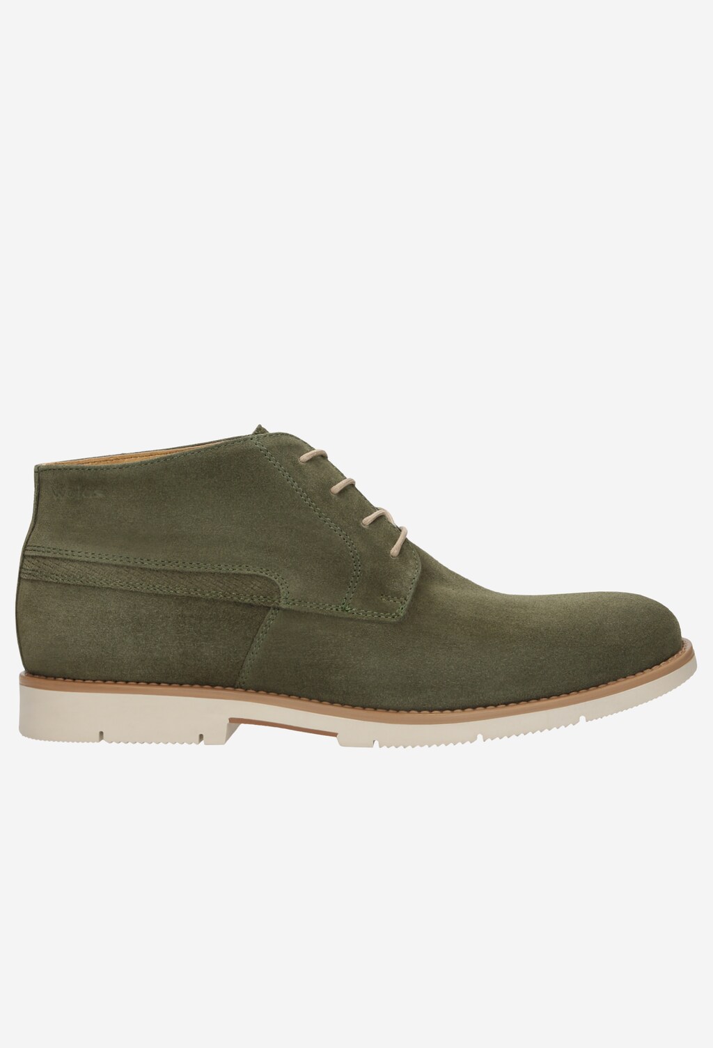 Zielone trzewiki męskie ze skóry welurowej 8203-67 Widok 1