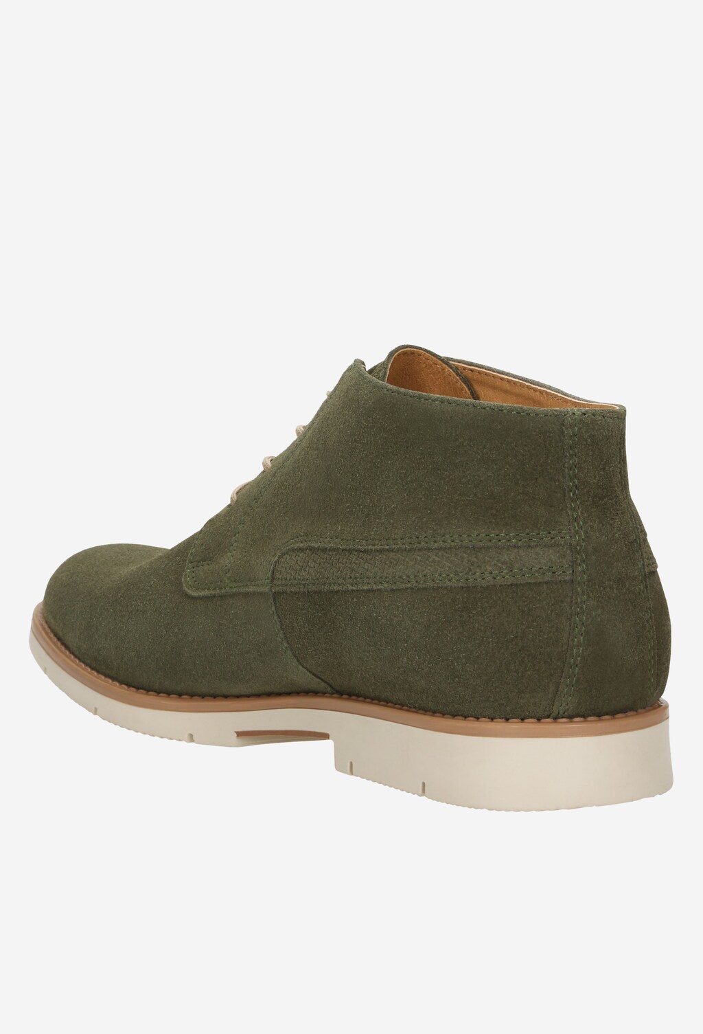 Zielone trzewiki męskie ze skóry welurowej 8203-67 Widok 3