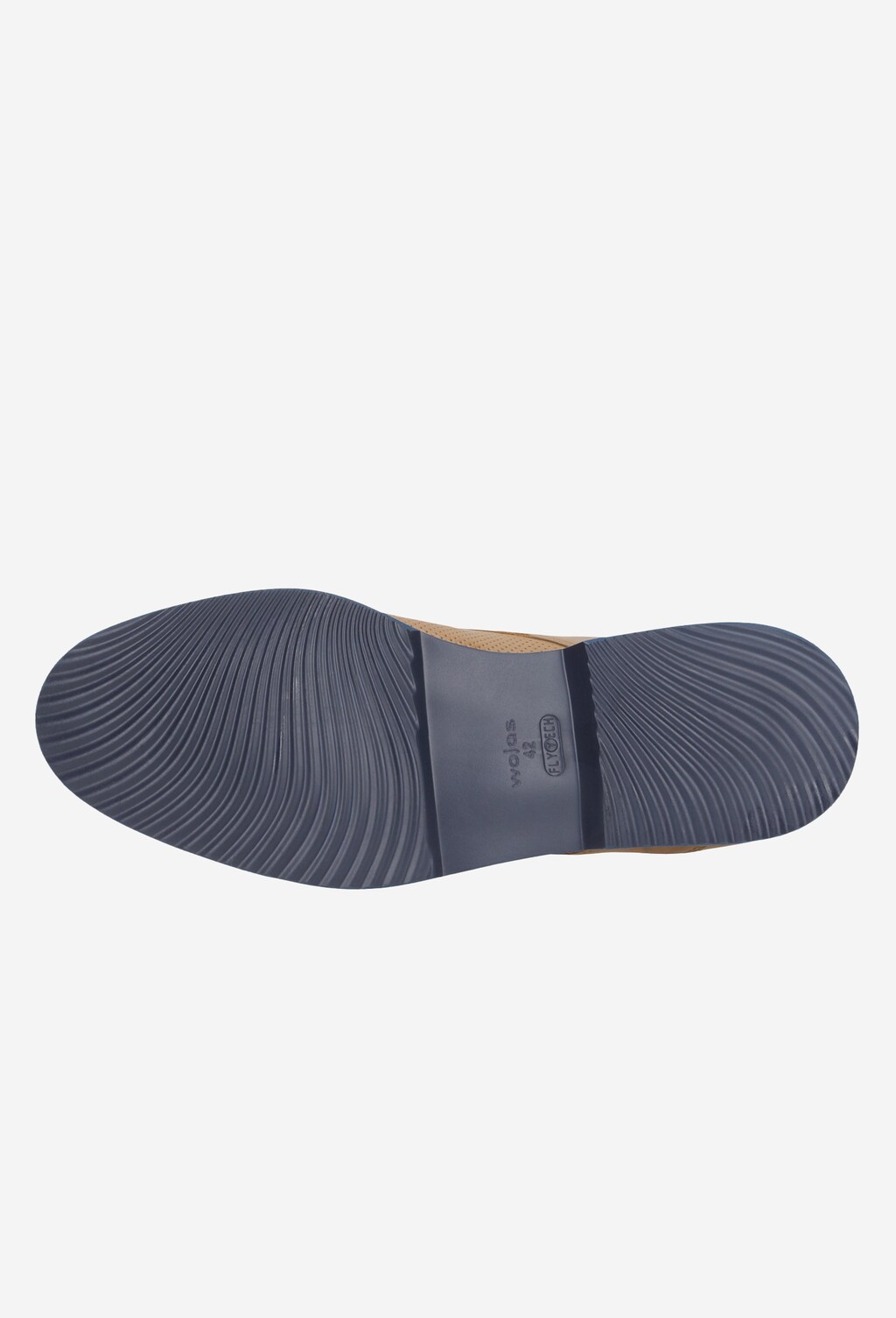 Eleganckie Jasnobrązowe Półbuty Męskie z Granatową Podeszwą 8067-53 Widok 5