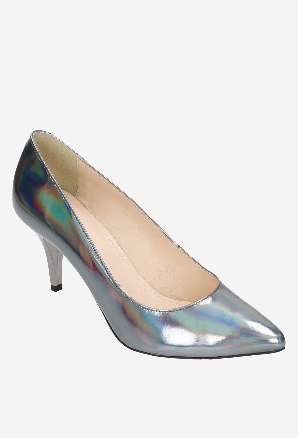 Ciemnosrebrne damskie czółenka 7360-51 Widok 2