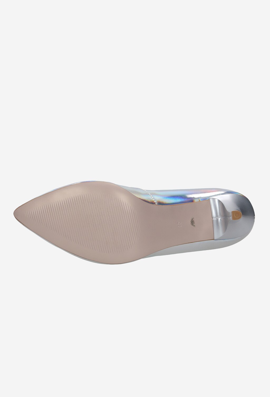 Srebrne damskie czółenka 7360-59 Widok 5