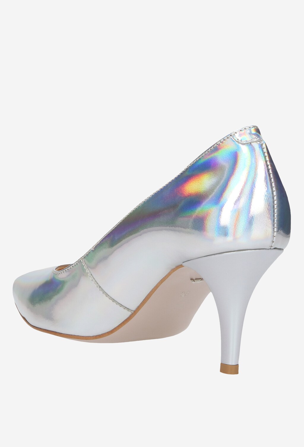 Srebrne damskie czółenka 7360-59 Widok 3