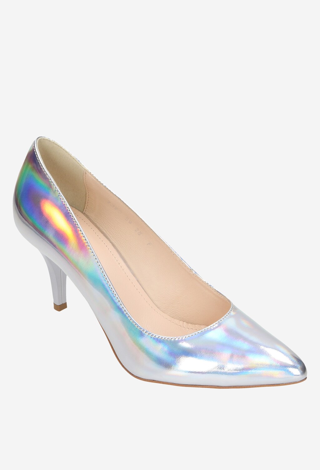 Srebrne damskie czółenka 7360-59 Widok 2