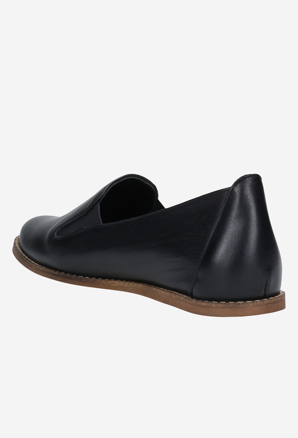 Komfortowe czarne półbuty damskie na płaskiej podeszwie 46024-51 Widok 4