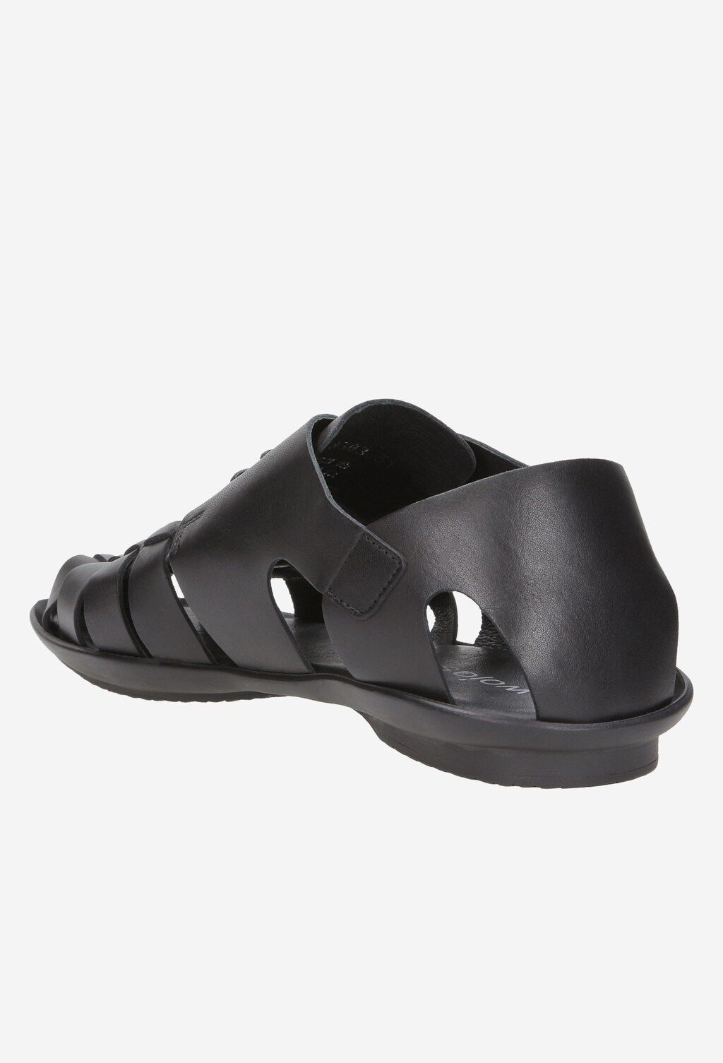 Czarne zabudowane sandały męskie 8303-51 Widok 3