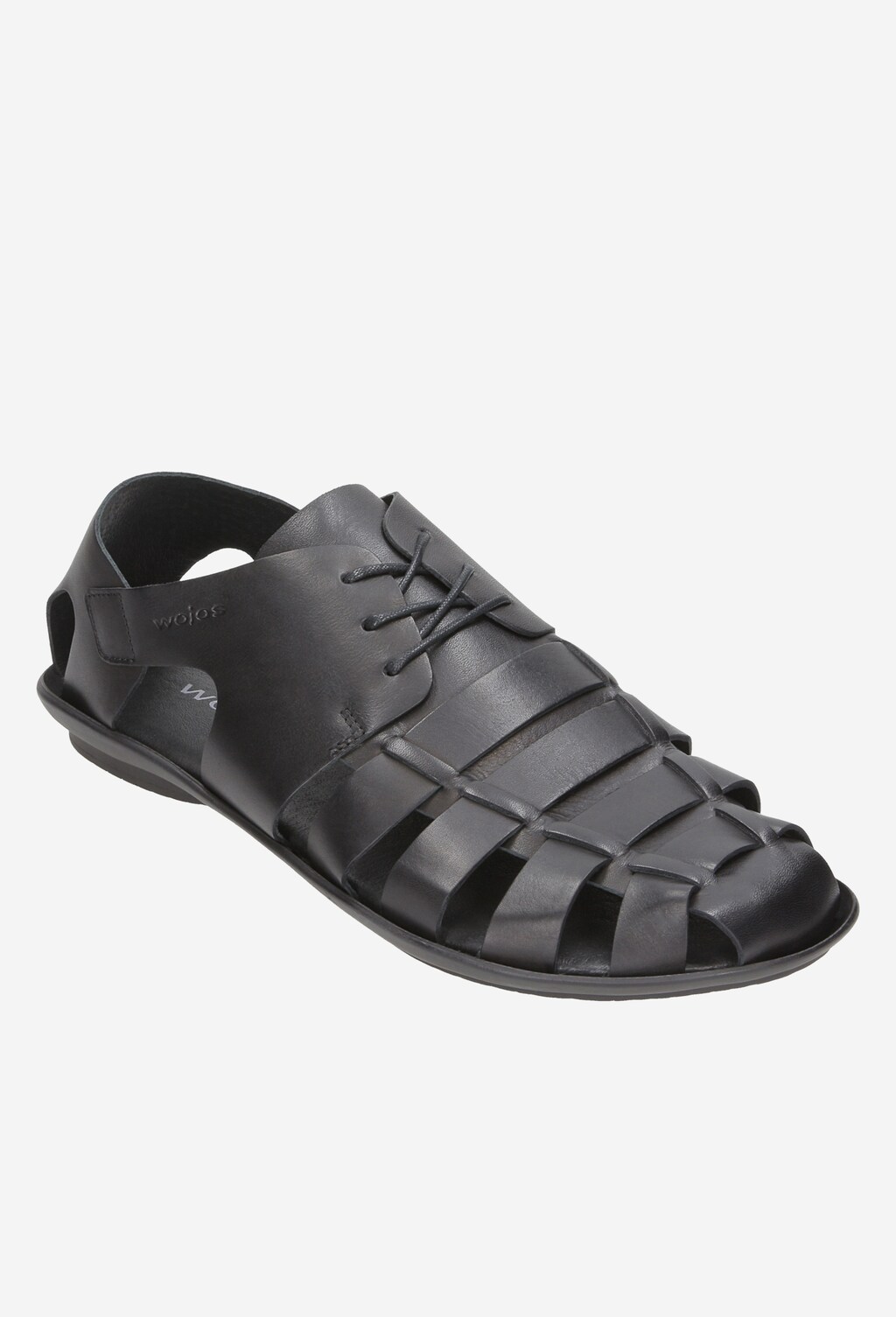 Czarne zabudowane sandały męskie 8303-51 Widok 2