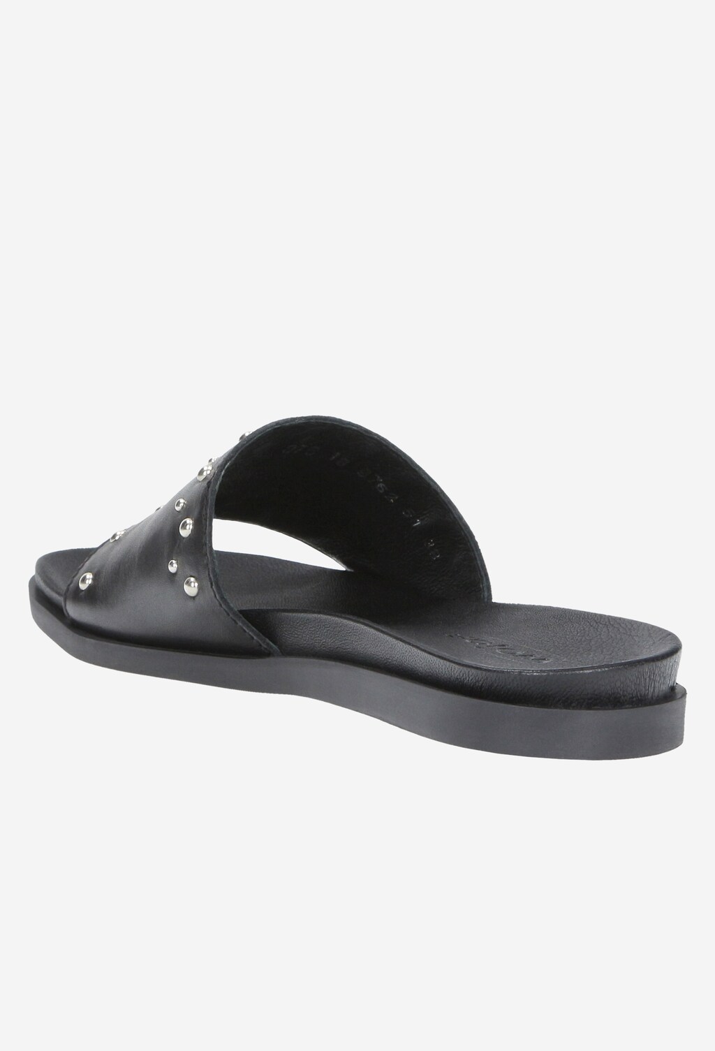 Casualowe czarne klapki damskie z nitami 8762-51 Widok 3