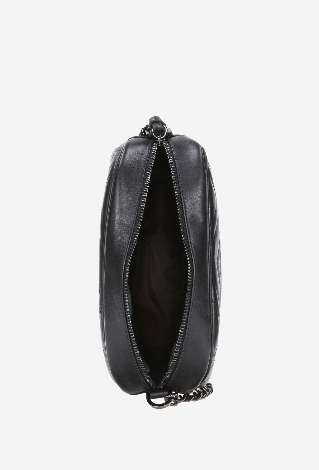 Czarna mała torebka damska z ozdobnymi przeszyciami 8864-51 Widok 6