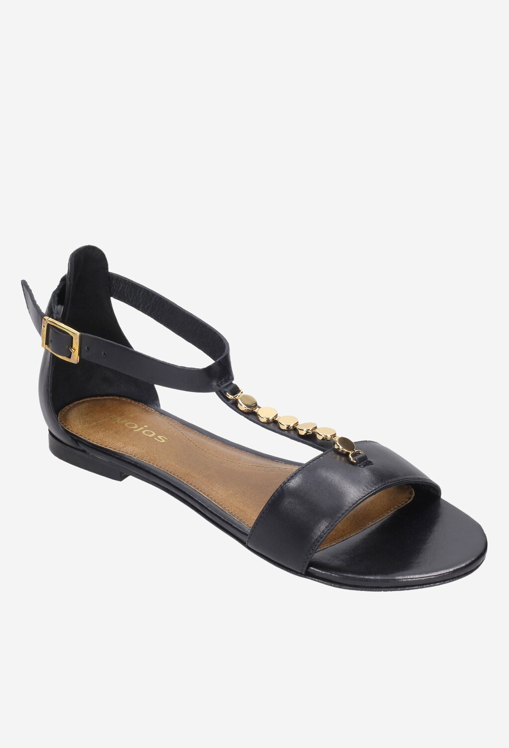 Wygodne czarne sandały damskie  z zapięciem wokół kostki 8837-51 Widok 2