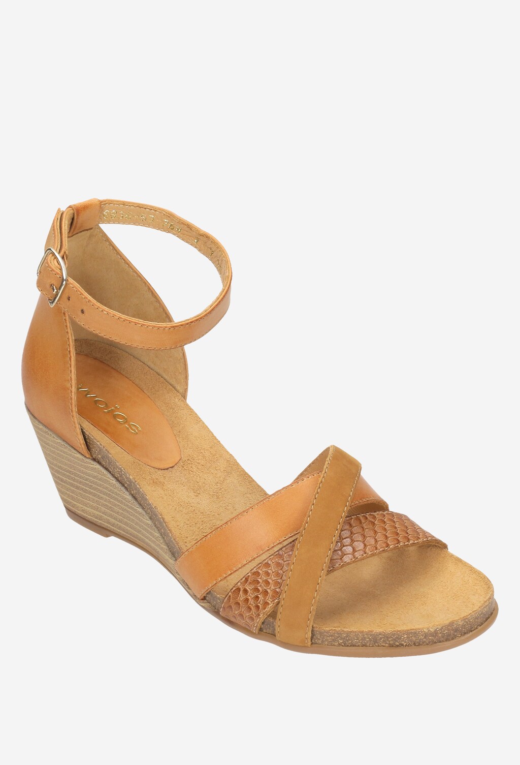 Jasnobrązowe wygodne sandały damskie na klinie 8836-53 Widok 2