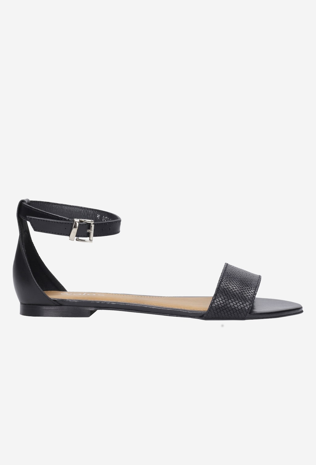 Klasyczne czarne sandały damskie z zakrytą piętą 8785-51 Widok 1